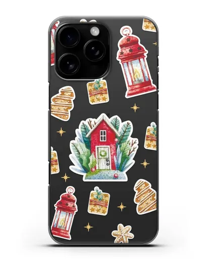 Чехол с иллюстрацией Домик и фонари силиконовый для iPhone 16 Pro Max