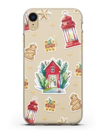 Чехол с иллюстрацией Домик и фонари силиконовый для iPhone XR