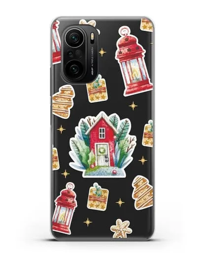 Чехол с иллюстрацией Домик и фонари силиконовый для Xiaomi Poco F3