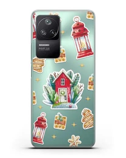 Чехол с иллюстрацией Домик и фонари силиконовый для Xiaomi Poco F4