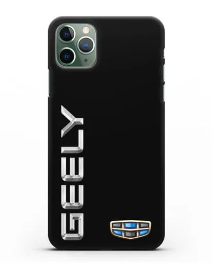Чехол с надписью Geely (Джили) и логотипом силиконовый для iPhone 11 Pro