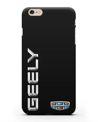 Чехол с надписью Geely (Джили) и логотипом силиконовый для iPhone 6 Plus