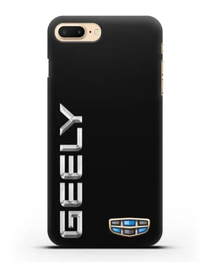 Чехол с надписью Geely (Джили) и логотипом силиконовый для iPhone 8 Plus