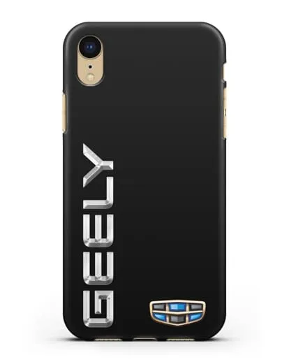 Чехол с надписью Geely (Джили) и логотипом силиконовый для iPhone XR