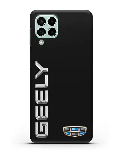 Чехол с надписью Geely (Джили) и логотипом силиконовый для Samsung Galaxy M53 [SM-M536]