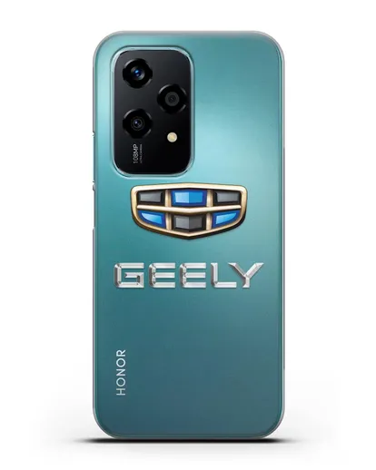 Чехол с логотипом Geely (Джили) силиконовый для Honor 200 Lite