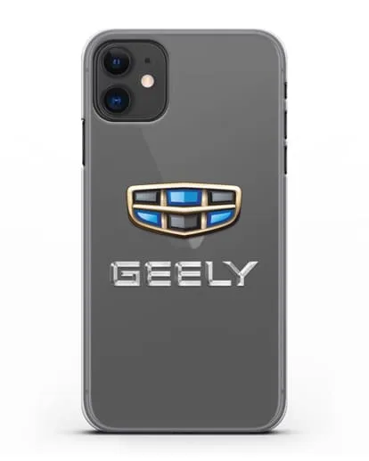 Чехол с логотипом Geely (Джили) силиконовый для iPhone 11