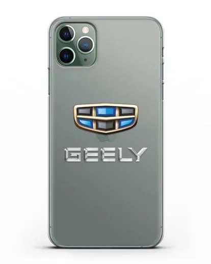 Чехол с логотипом Geely (Джили) силиконовый для iPhone 11 Pro Max