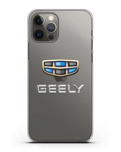 Чехол с логотипом Geely (Джили) силиконовый для iPhone 12 Pro