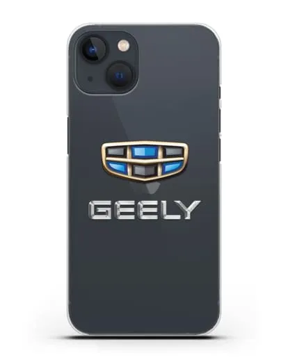 Чехол с логотипом Geely (Джили) силиконовый для iPhone 13 Mini