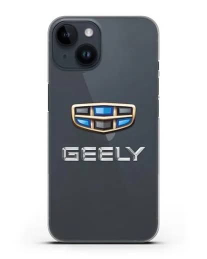 Чехол с логотипом Geely (Джили) силиконовый для iPhone 14