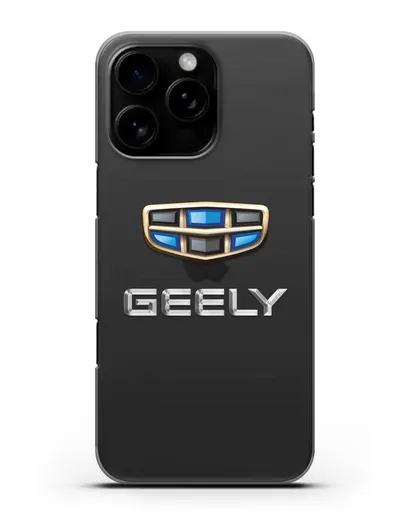 Чехол с логотипом Geely (Джили) силиконовый для iPhone 16 Pro Max