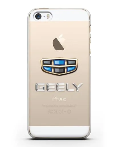 Чехол с логотипом Geely (Джили) силиконовый для iPhone 5/5s/SE