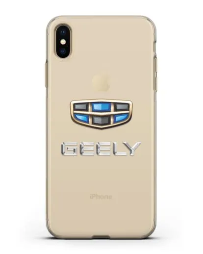 Чехол с логотипом Geely (Джили) силиконовый для iPhone XS Max