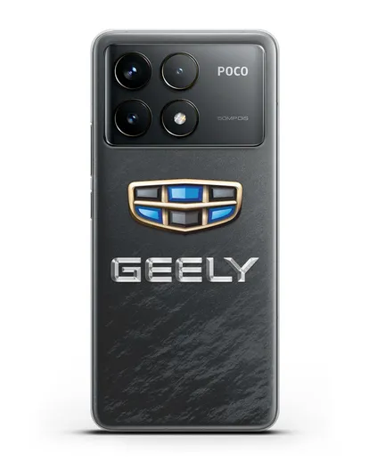 Чехол с логотипом Geely (Джили) силиконовый для Xiaomi Poco F6 Pro