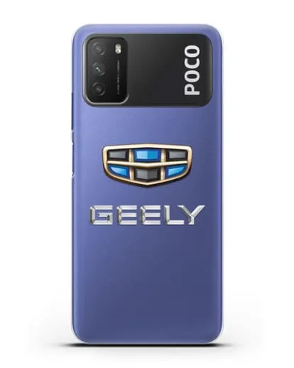 Чехол с логотипом Geely (Джили) силиконовый для Xiaomi Poco M3