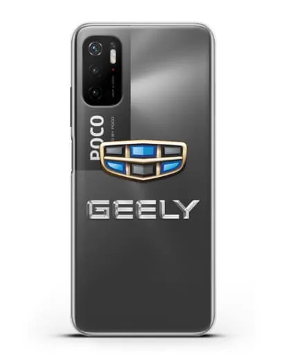 Чехол с логотипом Geely (Джили) силиконовый для Xiaomi Poco M3 Pro