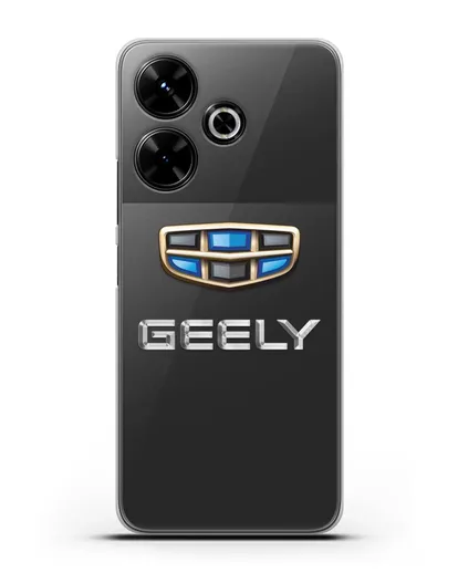 Чехол с логотипом Geely (Джили) силиконовый для Xiaomi Poco M6