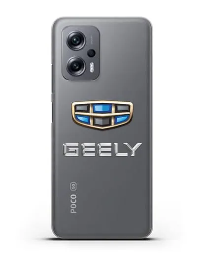 Чехол с логотипом Geely (Джили) силиконовый для Xiaomi Poco X4 GT