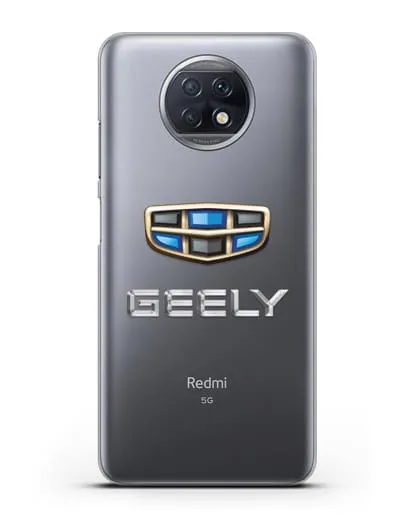Чехол с логотипом Geely (Джили) силиконовый для Xiaomi Redmi Note 9T