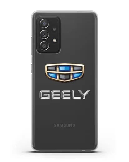 Чехол с логотипом Geely (Джили) силиконовый для Samsung Galaxy A53