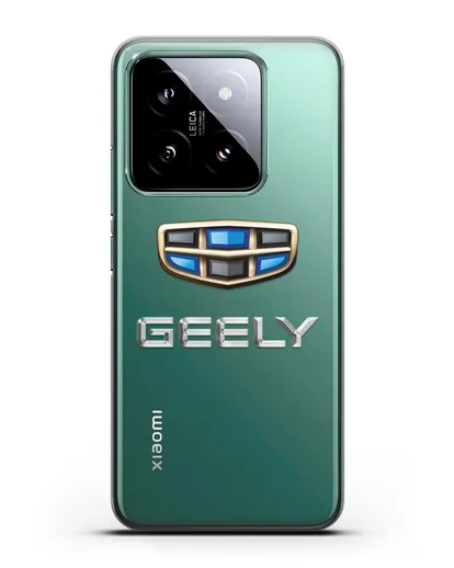 Чехол с логотипом Geely (Джили) силиконовый для Xiaomi 14
