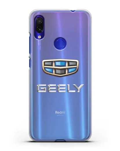 Чехол с логотипом Geely (Джили) силиконовый для Xiaomi Redmi Note 7