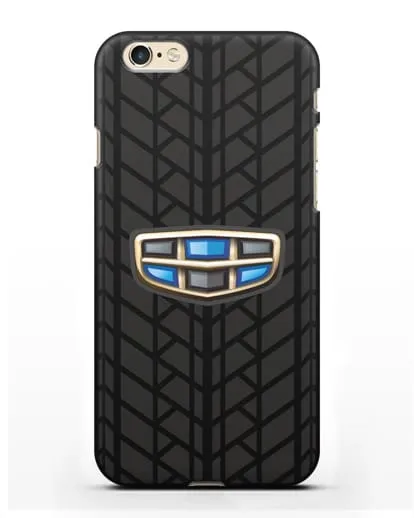 Чехол с логотипом Geely (Джили) и протектором шин силиконовый для iPhone 6