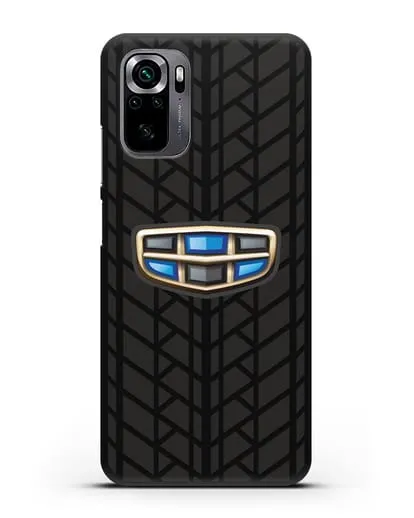Чехол с логотипом Geely (Джили) и протектором шин силиконовый для Xiaomi Poco M5s