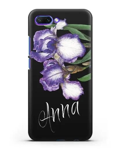 Именной чехол Ирисы силиконовый для Honor 10