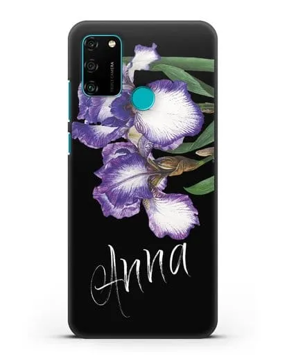 Именной чехол Ирисы силиконовый для Honor 9A