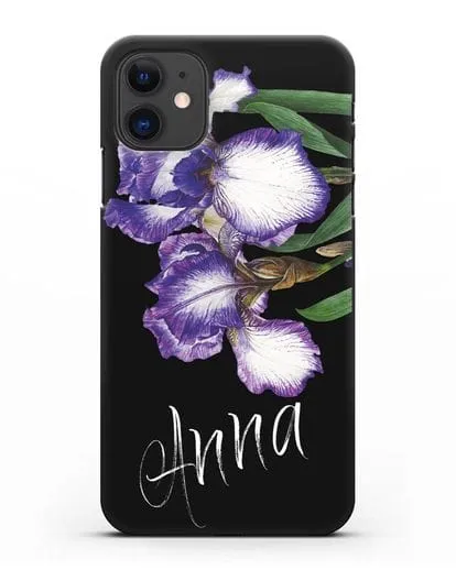 Именной чехол Ирисы силиконовый для iPhone 11