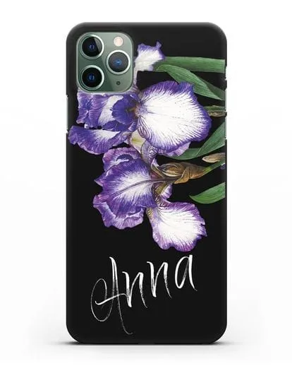 Именной чехол Ирисы силиконовый для iPhone 11 Pro