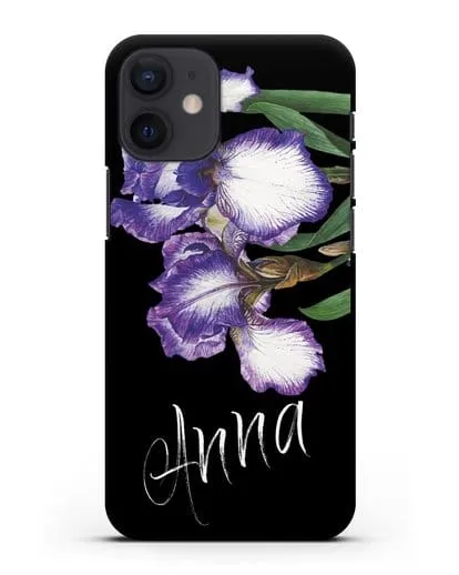 Именной чехол Ирисы силиконовый для iPhone 12 mini