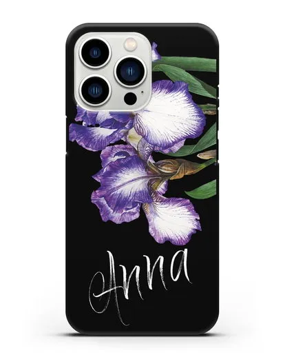 Именной чехол Ирисы силиконовый для iPhone 13 Pro