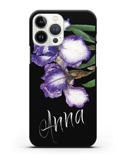 Именной чехол Ирисы силиконовый для iPhone 13 Pro Max