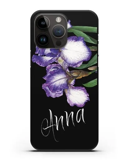 Именной чехол Ирисы силиконовый для iPhone 14 Pro Max