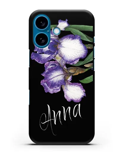 Именной чехол Ирисы силиконовый для iPhone 16
