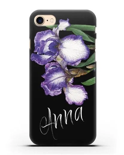 Именной чехол Ирисы силиконовый для iPhone 7