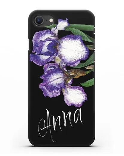Именной чехол Ирисы силиконовый для iPhone SE 2020