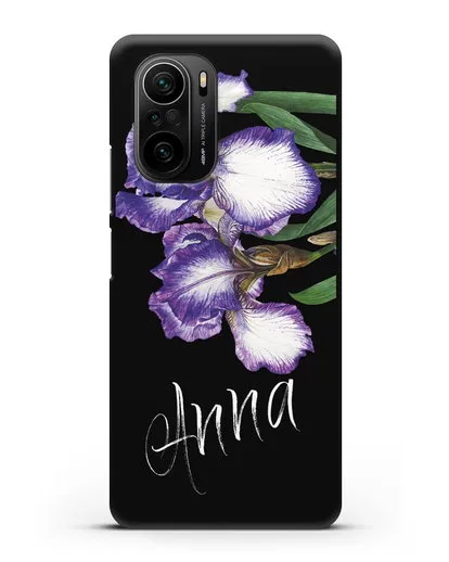 Именной чехол Ирисы силиконовый для Xiaomi Poco F3