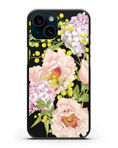 Чехол Садовая мелодия силиконовый для iPhone 15