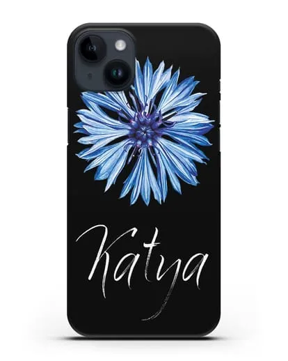 Именной чехол Василёк силиконовый для iPhone 14 Plus
