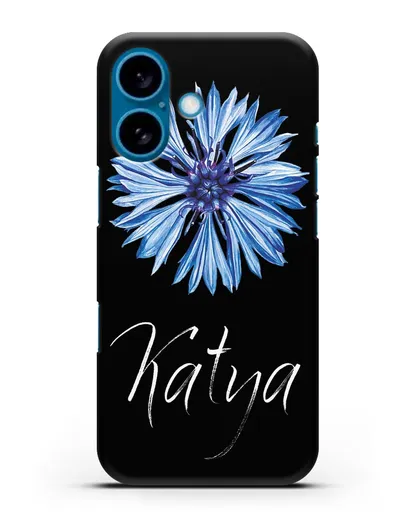 Именной чехол Василёк силиконовый для iPhone 16