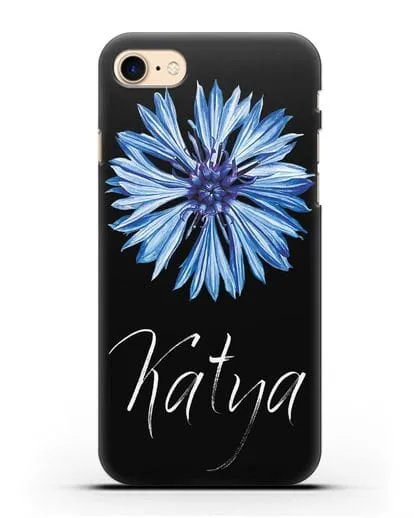 Именной чехол Василёк силиконовый для iPhone 7