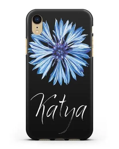 Именной чехол Василёк силиконовый для iPhone XR