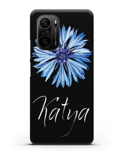 Именной чехол Василёк силиконовый для Xiaomi Poco F3