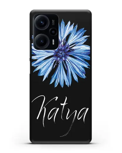 Именной чехол Василёк силиконовый для Xiaomi Poco F5