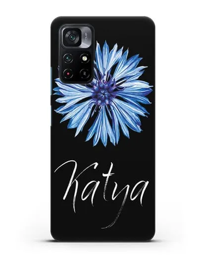 Именной чехол Василёк силиконовый для Xiaomi Poco M4 Pro 5G