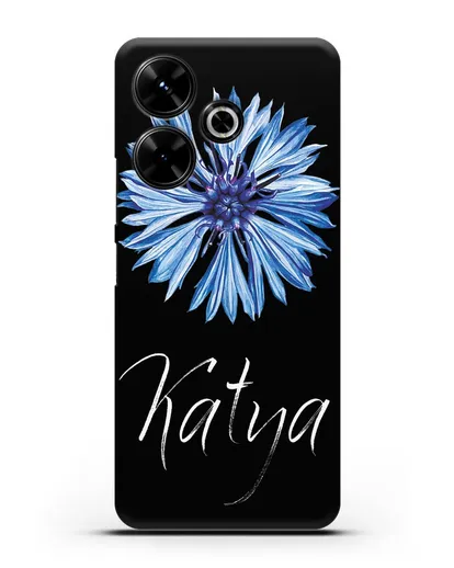 Именной чехол Василёк силиконовый для Xiaomi Poco M6